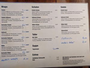 Menu - food at Flop Cafe in Berlin