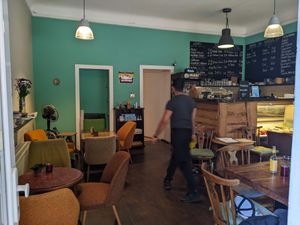 Inside of Flop Cafe. at Flop Cafe in Berlin