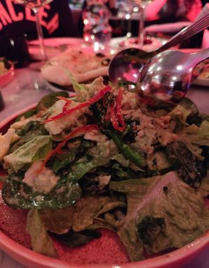 Heart palm salad maybe delicious salad dressing. at Yes Yes Yes in Helsinki