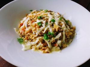 Gratinado no forno de Arroz com Lentilhas at Amor e Hortelã in Porto