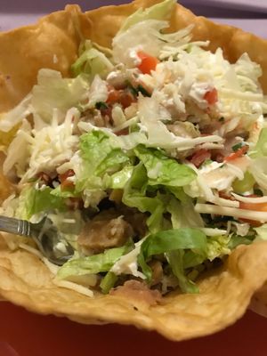 Vegan chicken taco salad at Nacho Taco in Jacksonville
