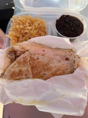 Vegan chicken supreme quesadilla at Nacho Taco in Jacksonville