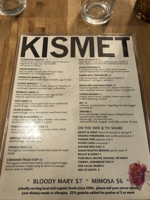 Brunch at Kismet in Montpelier