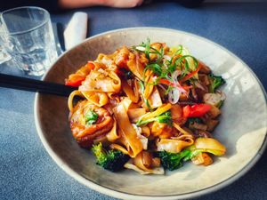 Pad Kae Mao - vegan with tofu - 20,50 NZD at Mama Ree Thai Street Food in Christchurch