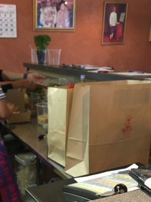 Mostly card board/paper for takeaways   at Mama Ree Thai Street Food in Christchurch