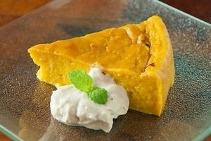 Kabocha Squash Souffle Made with Hie Flour at Future Food Cafe Restaurant Tubu Tubu in Tokyo