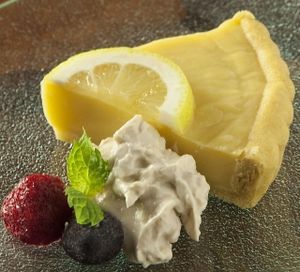 Lemon Tart Made with Hie Flour  at Future Food Cafe Restaurant Tubu Tubu in Tokyo