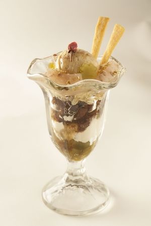 Sakura Parfait at Future Food Cafe Restaurant Tubu Tubu in Tokyo