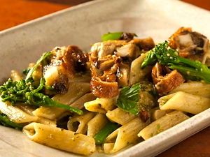 Genova Trenne with Foxtail Millet and Teriyaki Itafu  at Future Food Cafe Restaurant Tubu Tubu in Tokyo