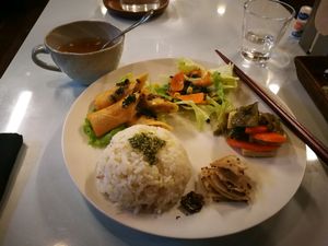 Set menu at Future Food Cafe Restaurant Tubu Tubu in Tokyo