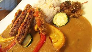 Katsukare. All good, but not enough vegan katsu. at Future Food Cafe Restaurant Tubu Tubu in Tokyo