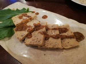 Tofu soba terrine at Future Food Cafe Restaurant Tubu Tubu in Tokyo