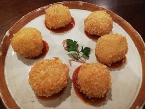 Tubutubu arancini at Future Food Cafe Restaurant Tubu Tubu in Tokyo