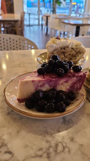 Blueberry Cheesecake at The Moth Cafe - Downtown in Edmonton