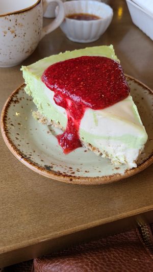 Key Lime Cheesecake at The Moth Cafe - Downtown in Edmonton