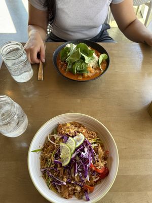 pad thai and chickpea curry  at The Moth Cafe - Downtown in Edmonton