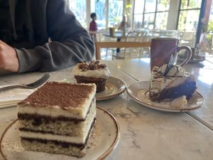 Tiramisu, carrot cupcake and chocolate cheesecakee  at The Moth Cafe - Downtown in Edmonton