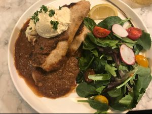 The enchilada is delicious!! at The Moth Cafe - Downtown in Edmonton