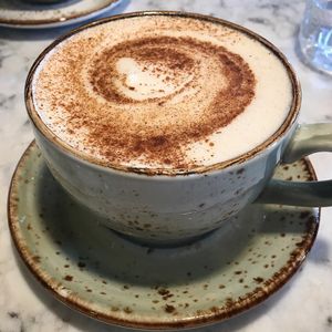 Delicious Lattes at The Moth Cafe - Downtown in Edmonton
