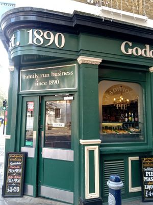 Entrance to Goddards at Goddards at Greenwich in South East London