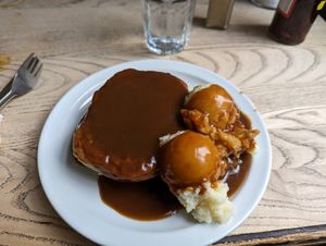 Pie & mash and gravy at Goddards at Greenwich in South East London