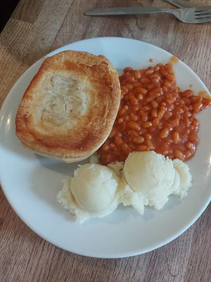 Pie, mash & beans at Goddards at Greenwich in South East London