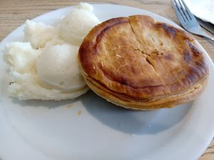 Tuscan bean pie with mash at Goddards at Greenwich in South East London