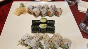 Vegan sushi! at Sushi Yoshi in Killington