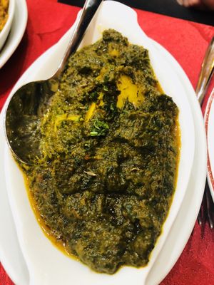 Spinach and potato’s  at Lassani in Courbevoie