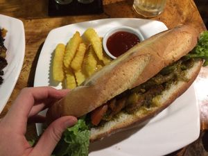 Vegetable sandwich without cheese, very flavoursome at Viet Emotion in Sapa