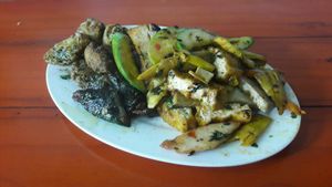 plate from buffet at Nha Hang Chay in Sapa