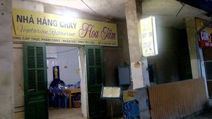 Restaurant entrance at Nha Hang Chay in Sapa