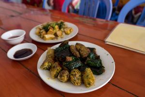 Our choice from the buffet at Nha Hang Chay in Sapa