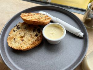 Fruit tea cake at Kibble Bakery in Skipton