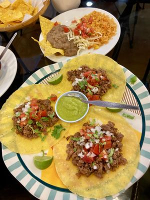 Vegan corn tacos  at Sunrise Tacos in Bangkok