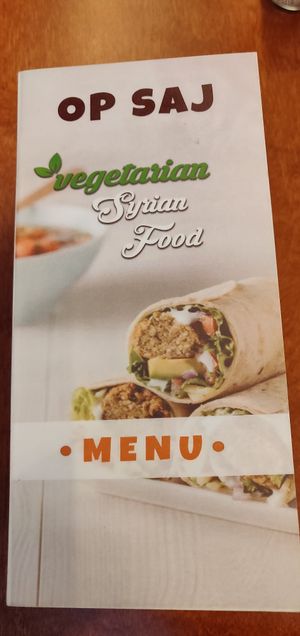 Menu Cover (Jan. 2019) at Op Saj in Utrecht