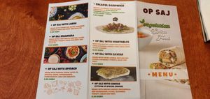 Menu (Jan. 2019) at Op Saj in Utrecht