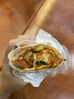 Wrap with muhammara at Op Saj in Utrecht