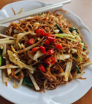 Fried Mee Sua ~ 31/01/23 at SHU Vegetarian 蔬方斋 in West Singapore