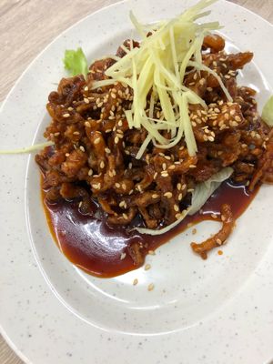 Sweat and Sour Mushroom at SHU Vegetarian 蔬方斋 in West Singapore