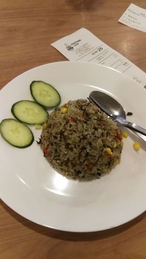 1. Pickled Olive Fried Rice SGD3.50 at Maitree Cafe 慈素轩 in Central Singapore