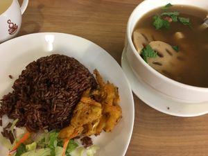 Lotus Soup w Brown Rice at Maitree Cafe 慈素轩 in Central Singapore