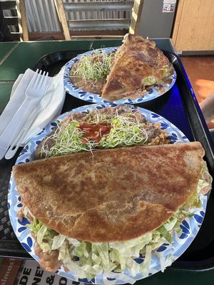 Veggie Plate  at Las Palmas Taco Bar in Santa Cruz