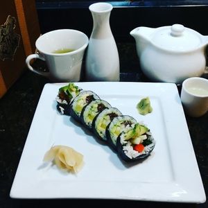 The conversation went like this:
"What can I make you?"
"I don't know, something crunchy."
"Futomaki it is!"
 at Zen of Sushi in Port St Lucie