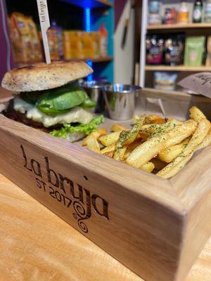 Box at La Bruja Vegan Foods in Antigua