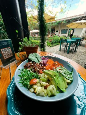Mahatma at La Bruja Vegan Foods in Antigua