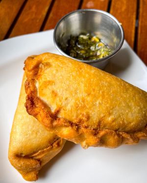 Empanadas   at La Bruja Vegan Foods in Antigua