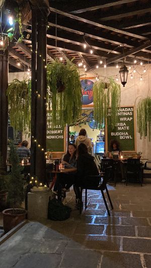 The front  at La Bruja Vegan Foods in Antigua