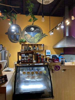 The kitchen  at La Bruja Vegan Foods in Antigua