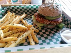  at La Bruja Vegan Foods in Antigua